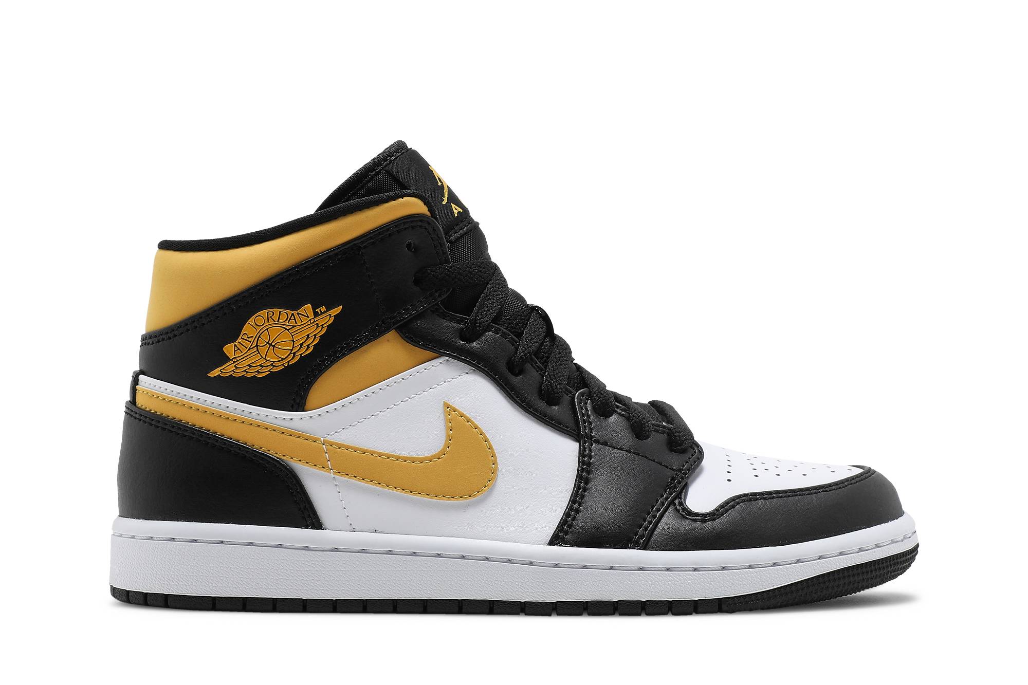 Air Jordan 1 Mid Black University Gold 554724-177 Nicesnk