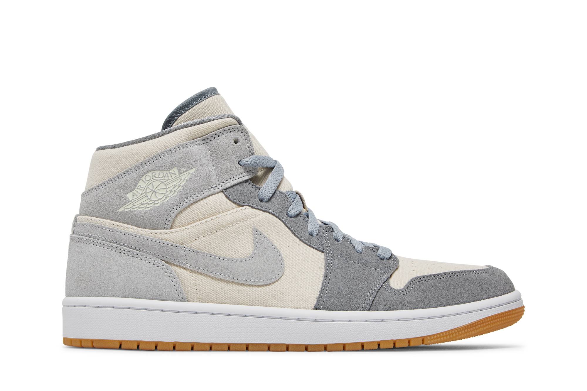 Air Jordan 1 Mid Coconut Milk Particle Grey DN4281-100 Nicesnk