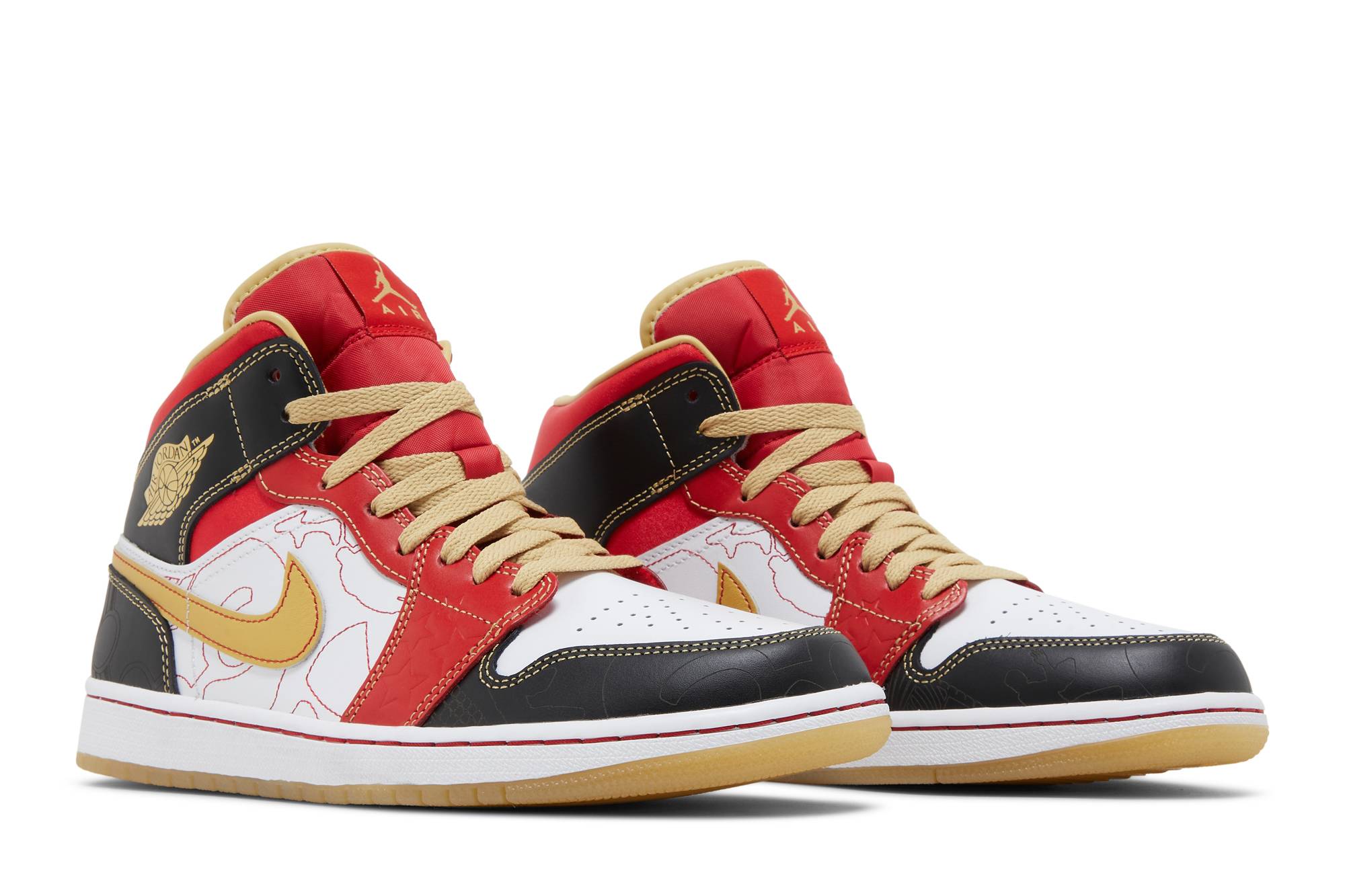 Air Jordan 1 Mid XQ ‘White Black Sport Red’ 2022 DV0576-176
