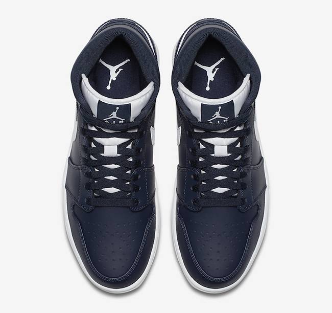 Air Jordan 1 Retro Mid ‘Obsidian White’ 554724-402