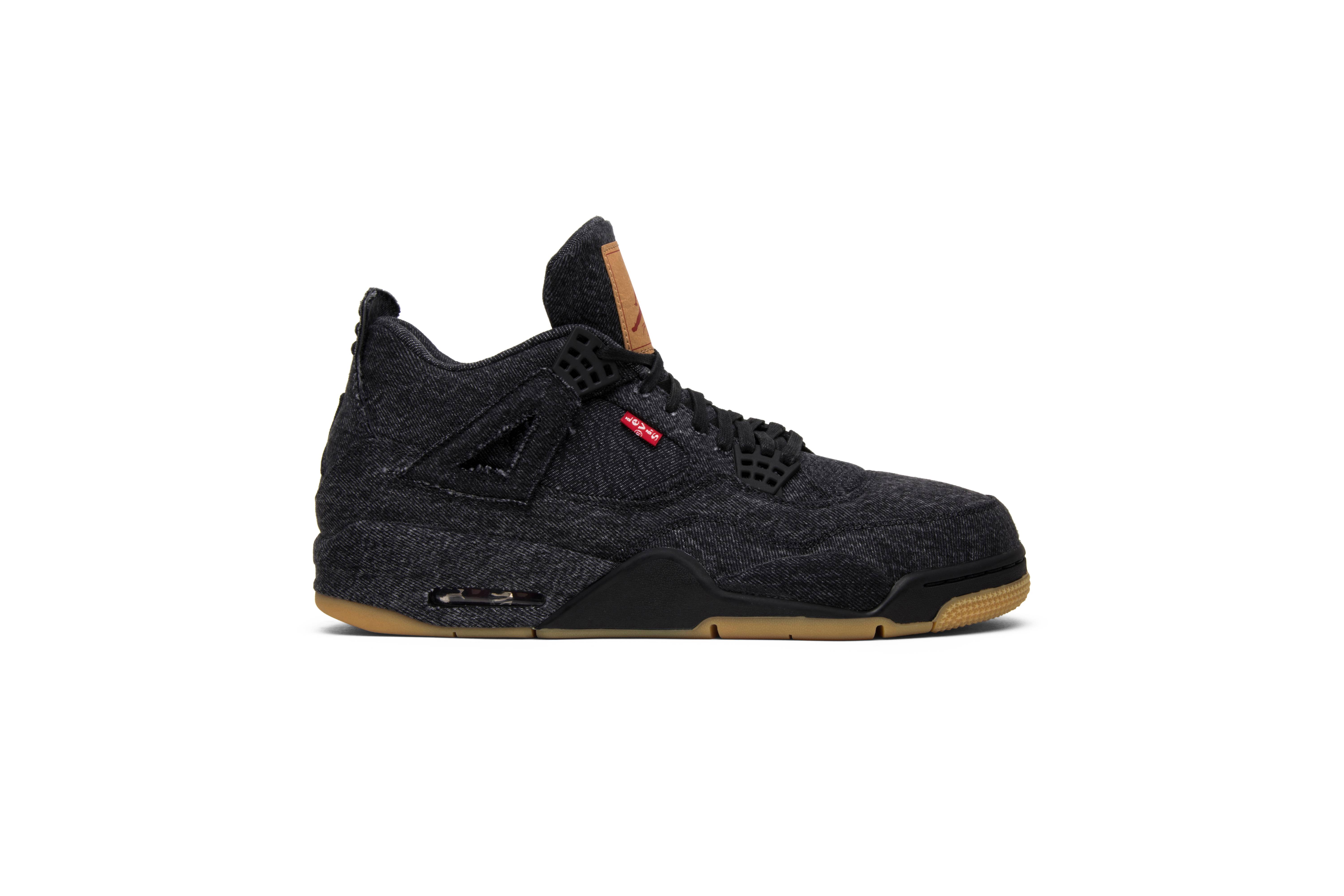 L*v*s x air jordan 4 retro black denim (blank tag) ao2571-001 nicesnk