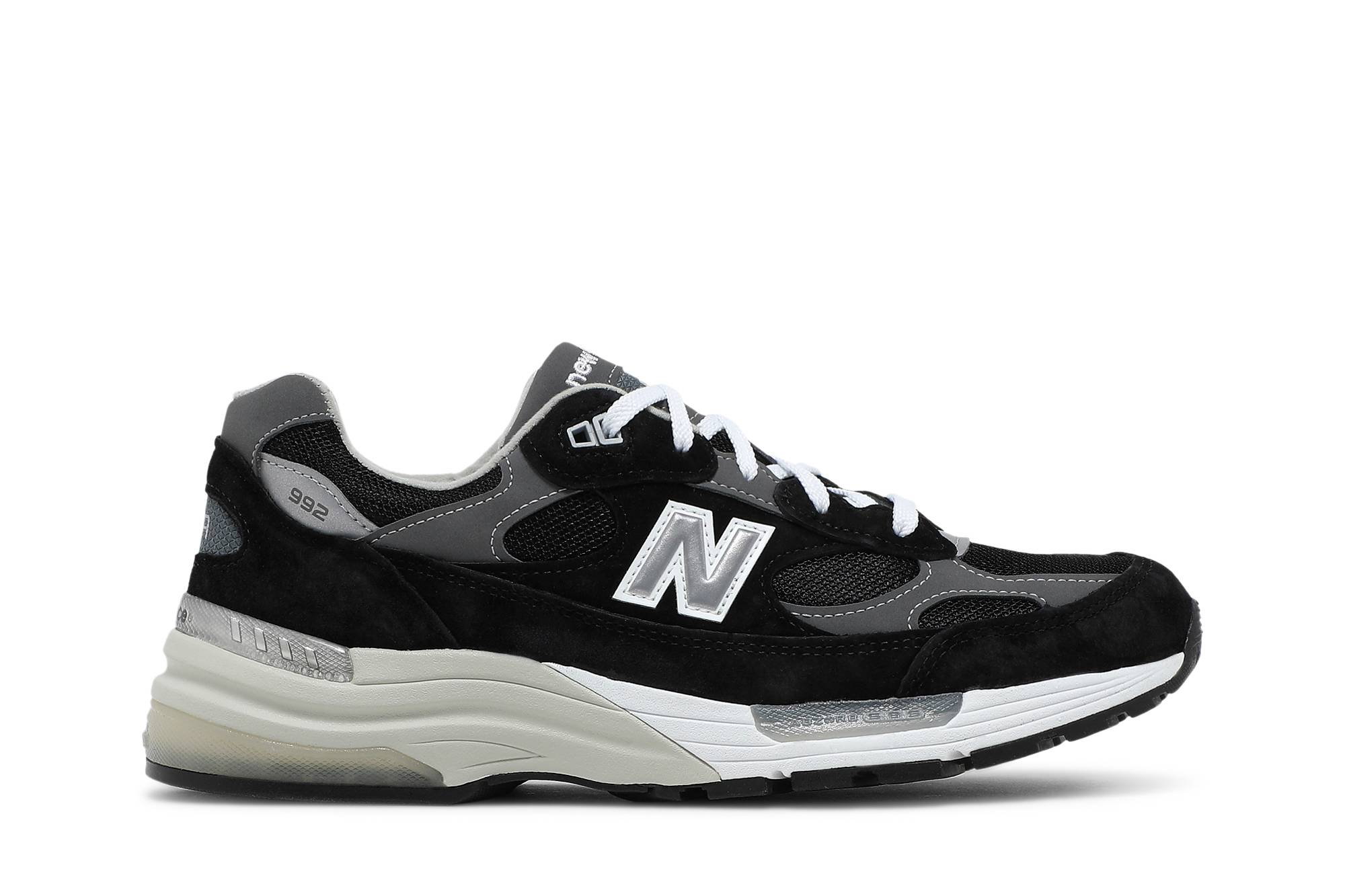 New Balance 992 Made In USA Black Grey Suede M992EB Nicesnk