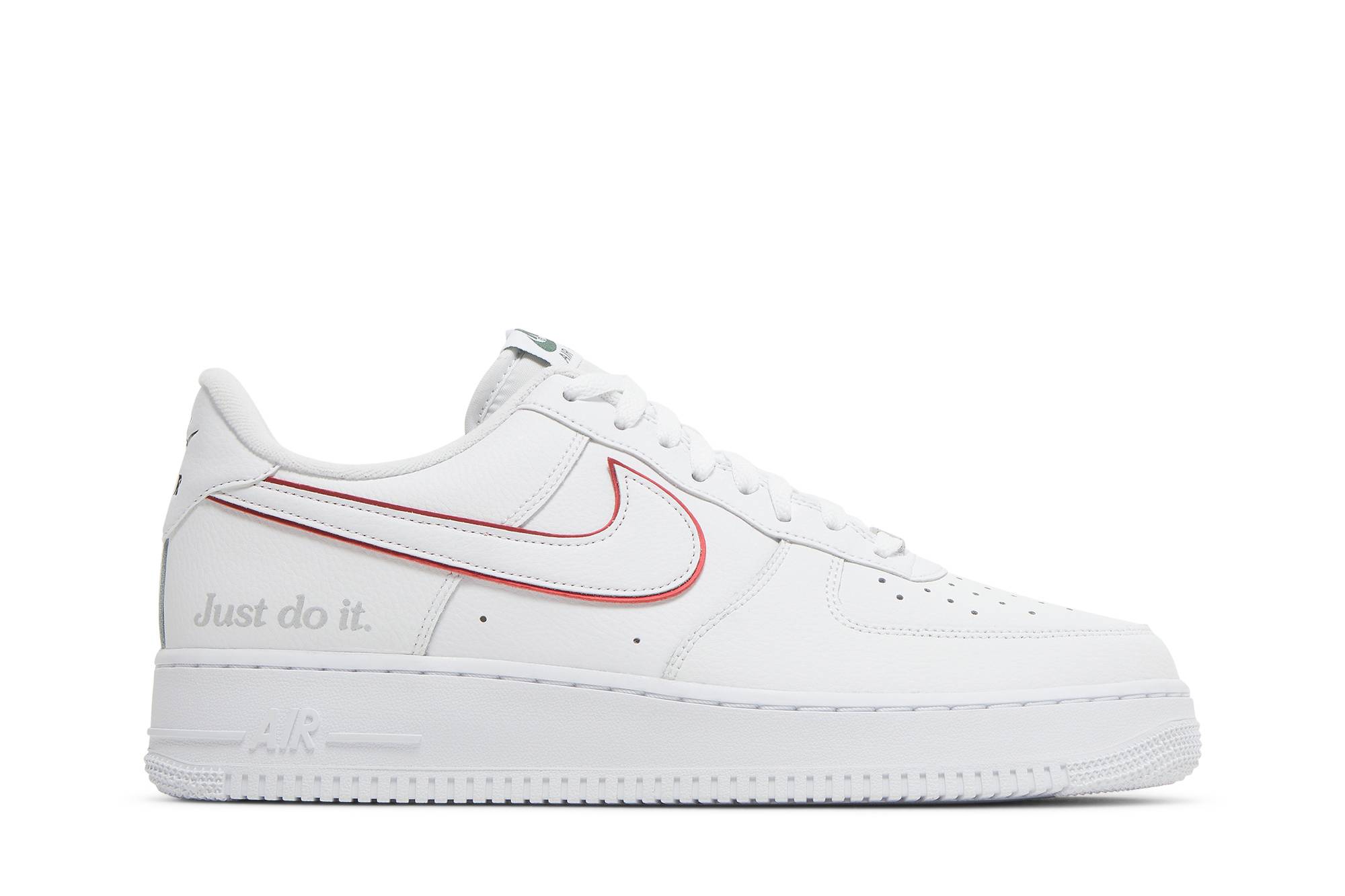 Nike Air Force 1 Low ‘Just Do It White Noble Green Metallic Silver University Red’ DQ0791-100