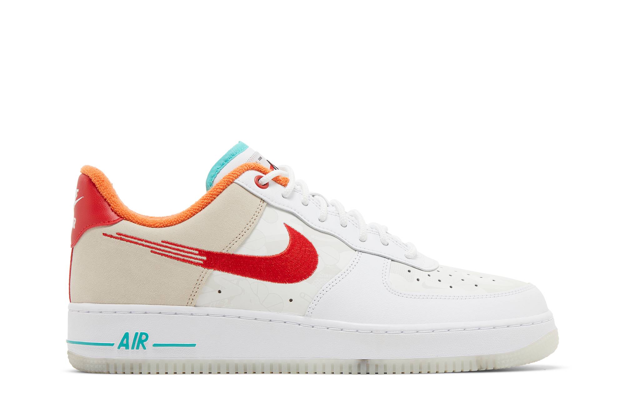Nike Air Force 1 Low ‘Just Do It White Red Teal’ FD4205-161