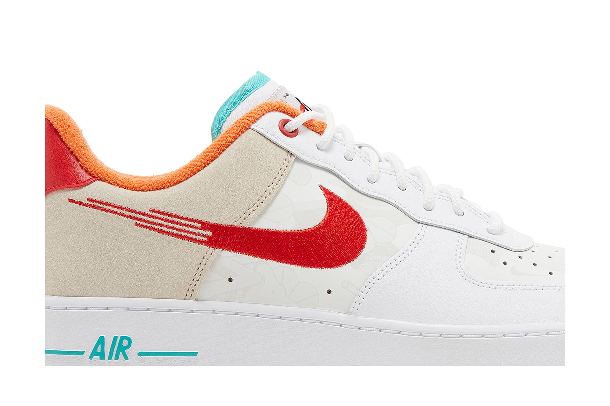 Nike Air Force 1 Low ‘Just Do It White Red Teal’ FD4205-161