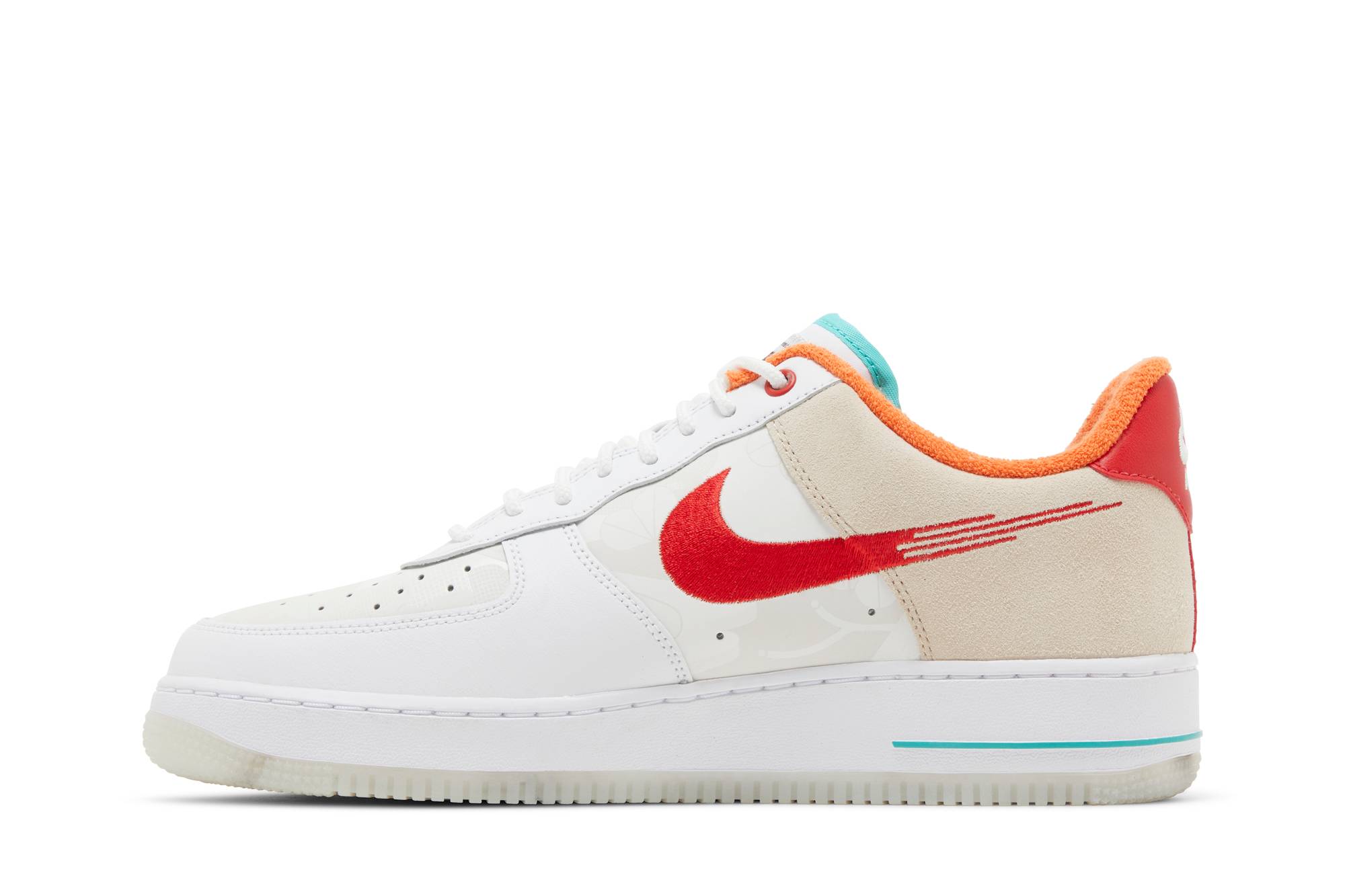 Nike Air Force 1 Low ‘Just Do It White Red Teal’ FD4205-161