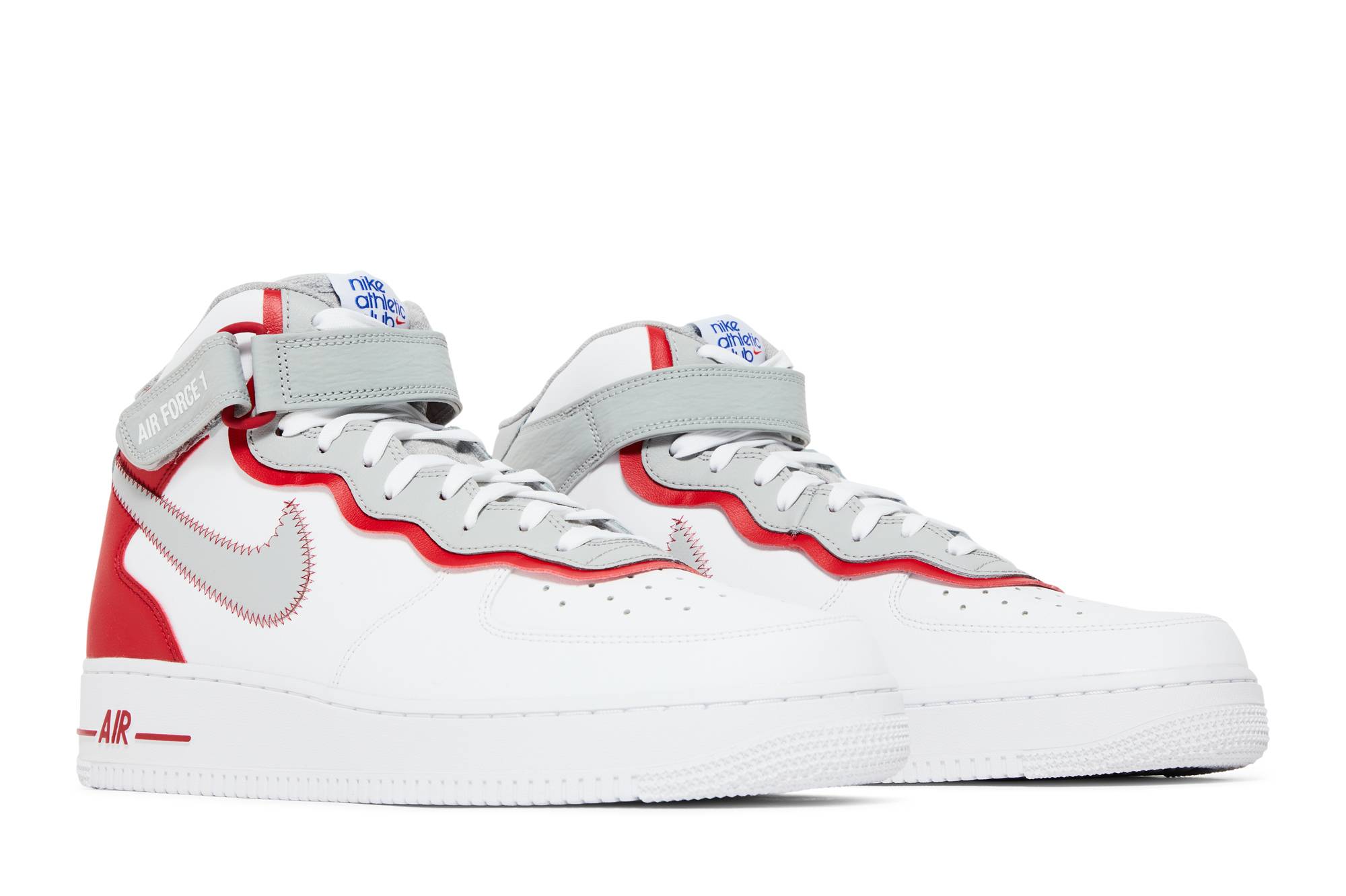 Nike Air Force 1 Mid Athletic Club White Red DH7451-100 Nicesnk