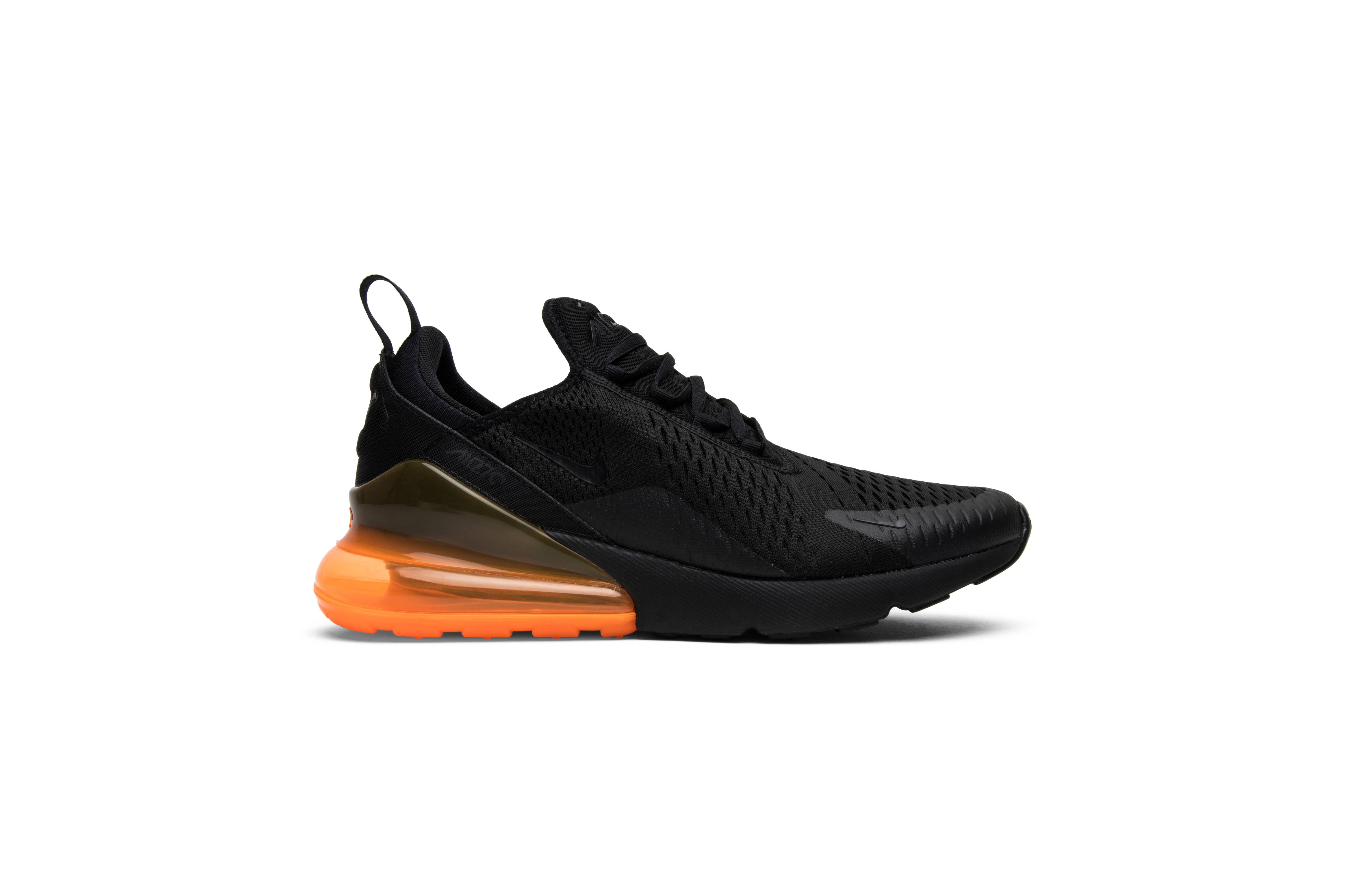 Nike Air Max 270 Black Total Orange AH8050-008 Nicesnk