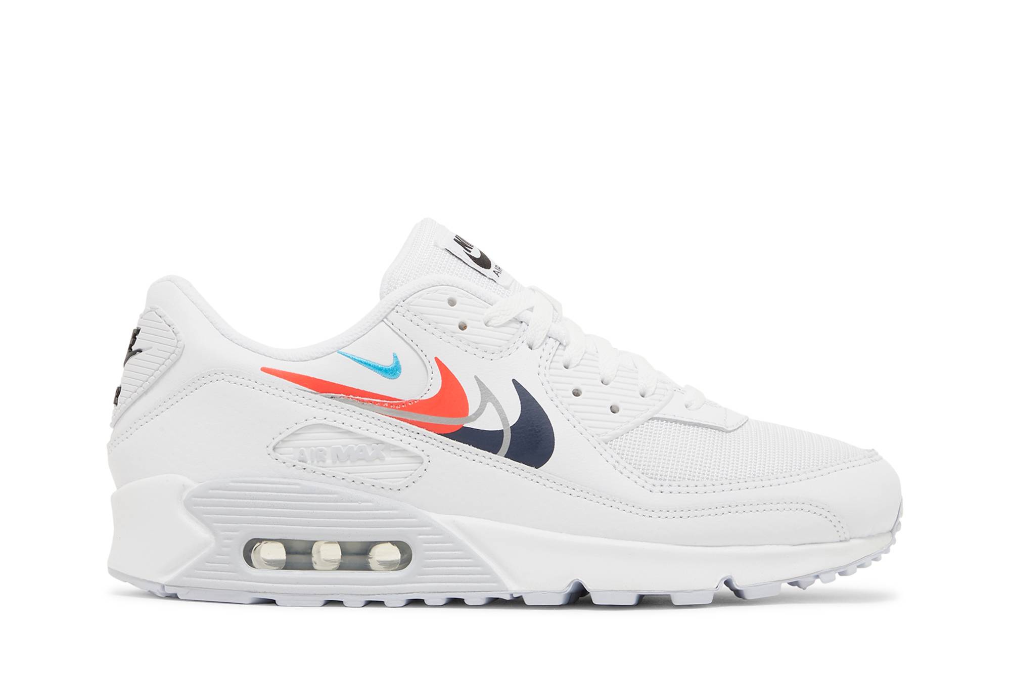 Nike Air Max 90 ‘Multi Swoosh – White Bright Crimson’ FJ4223-100