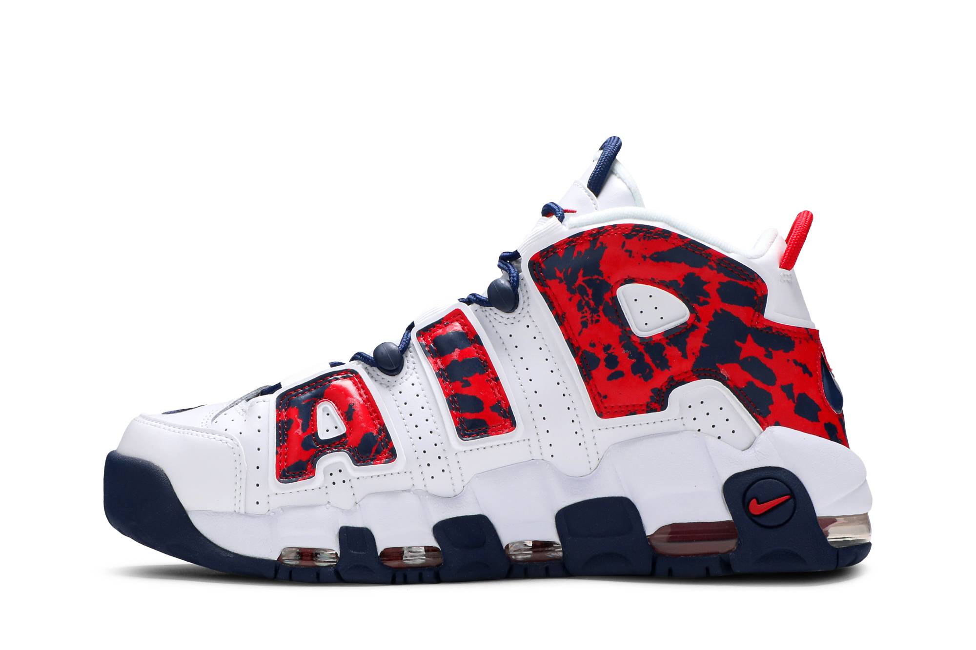 Nike Air More Uptempo Red Navy Camo CZ7877-100 Nicesnk