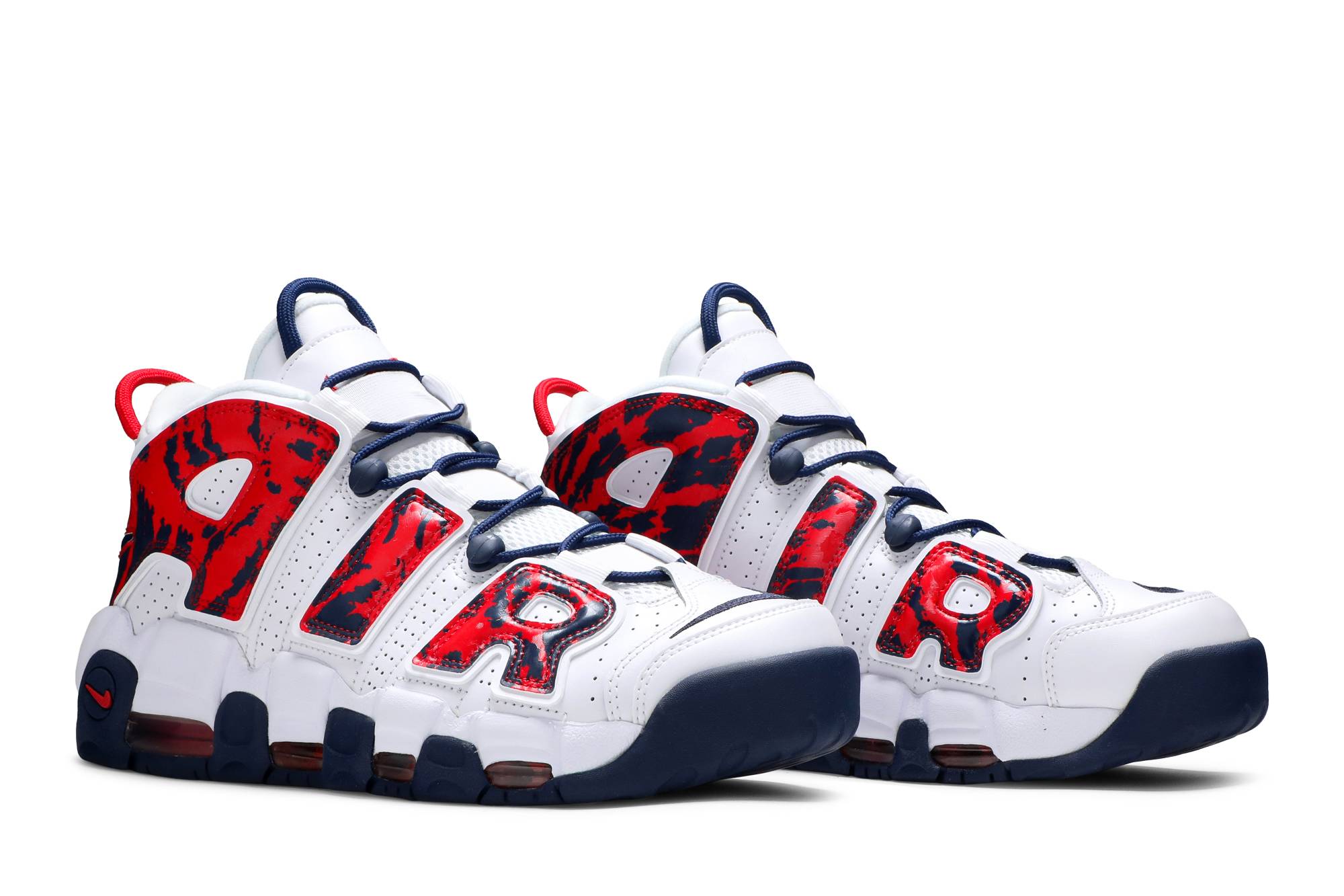 Nike Air More Uptempo Red Navy Camo CZ7877-100 Nicesnk