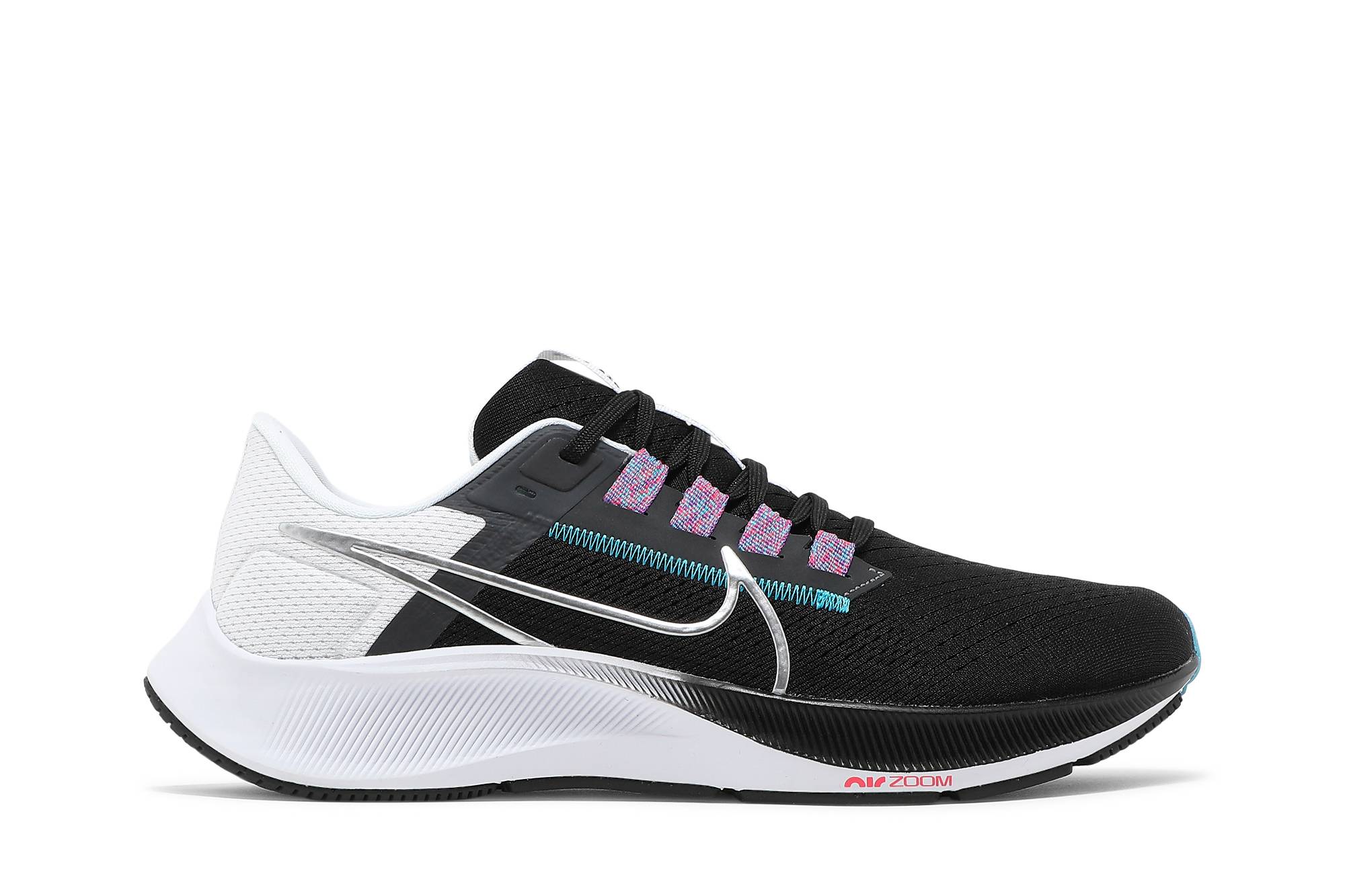 Nike Air Zoom Pegasus 38 Black Metallic Silver CW7356-003 Nicesnk
