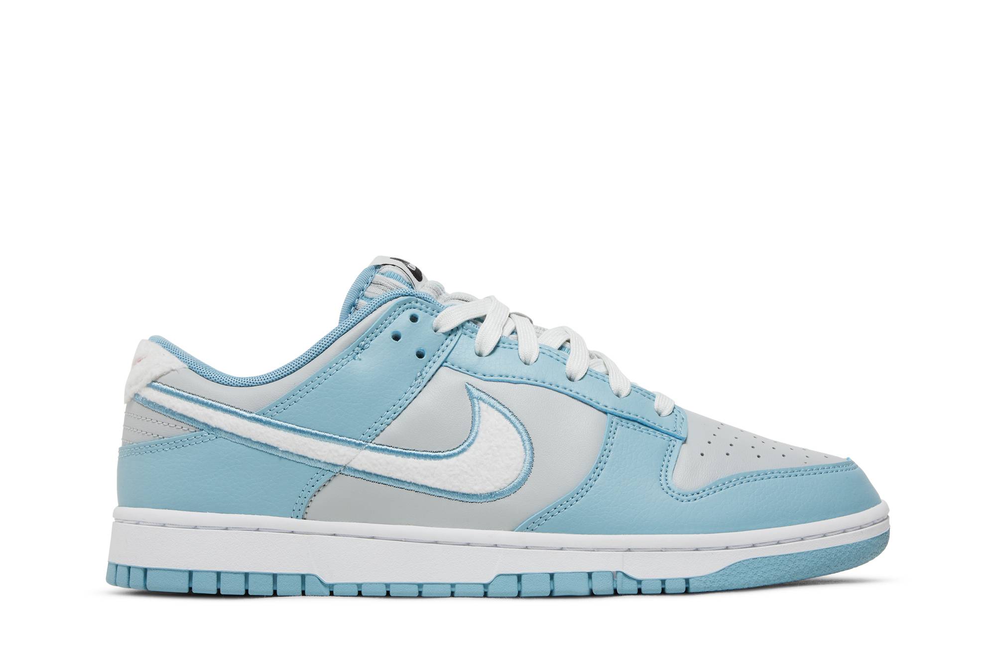 Nike Dunk Low Retro Fleece Swoosh Worn Blue FB1871-011 Nicesnk