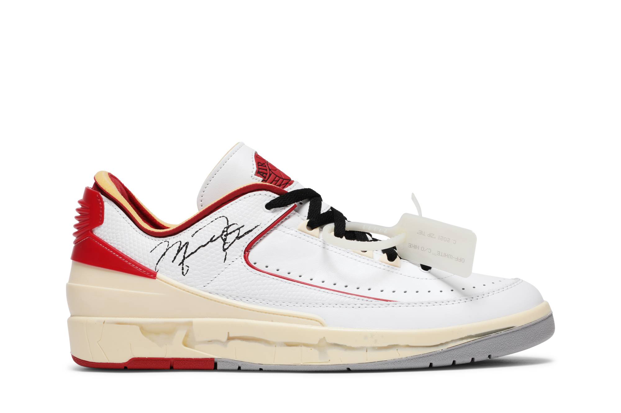 Off-White x Air Jordan 2 Retro Low SP White Red DJ4375-106 Nicesnk