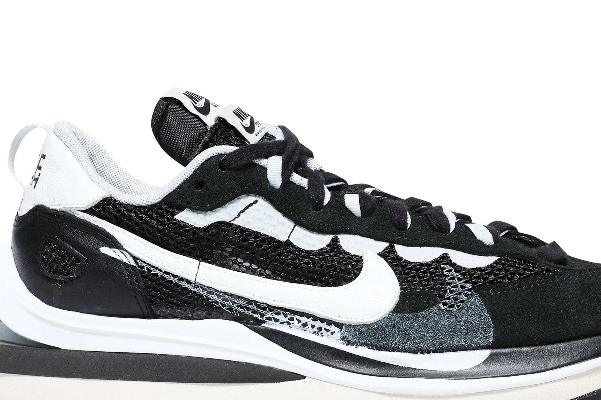 sacai x Nike VaporWaffle Black White  CV1363-001 Nicesnk