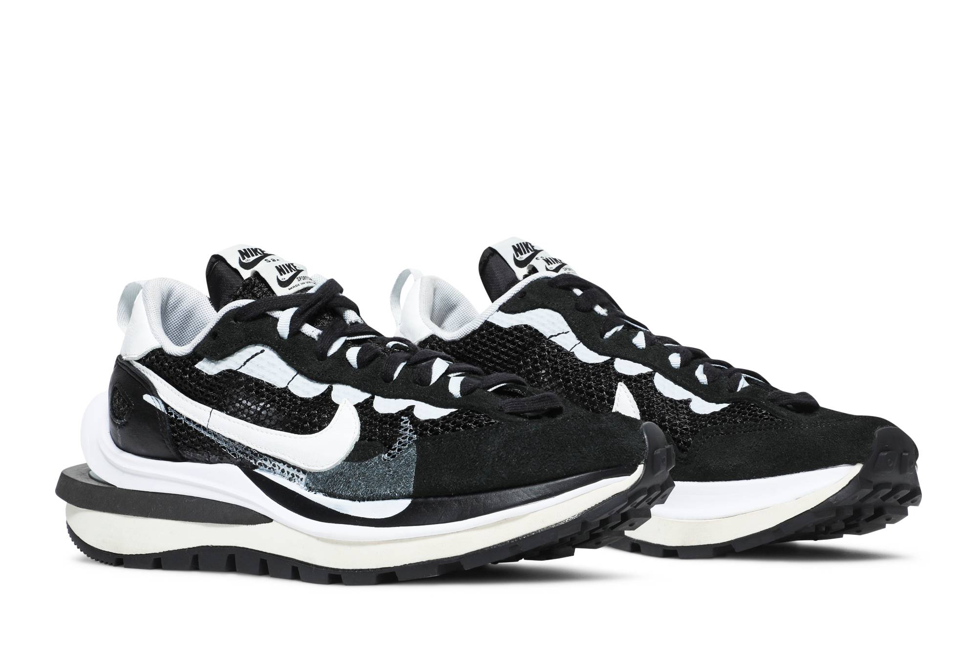 sacai x Nike VaporWaffle Black White  CV1363-001 Nicesnk