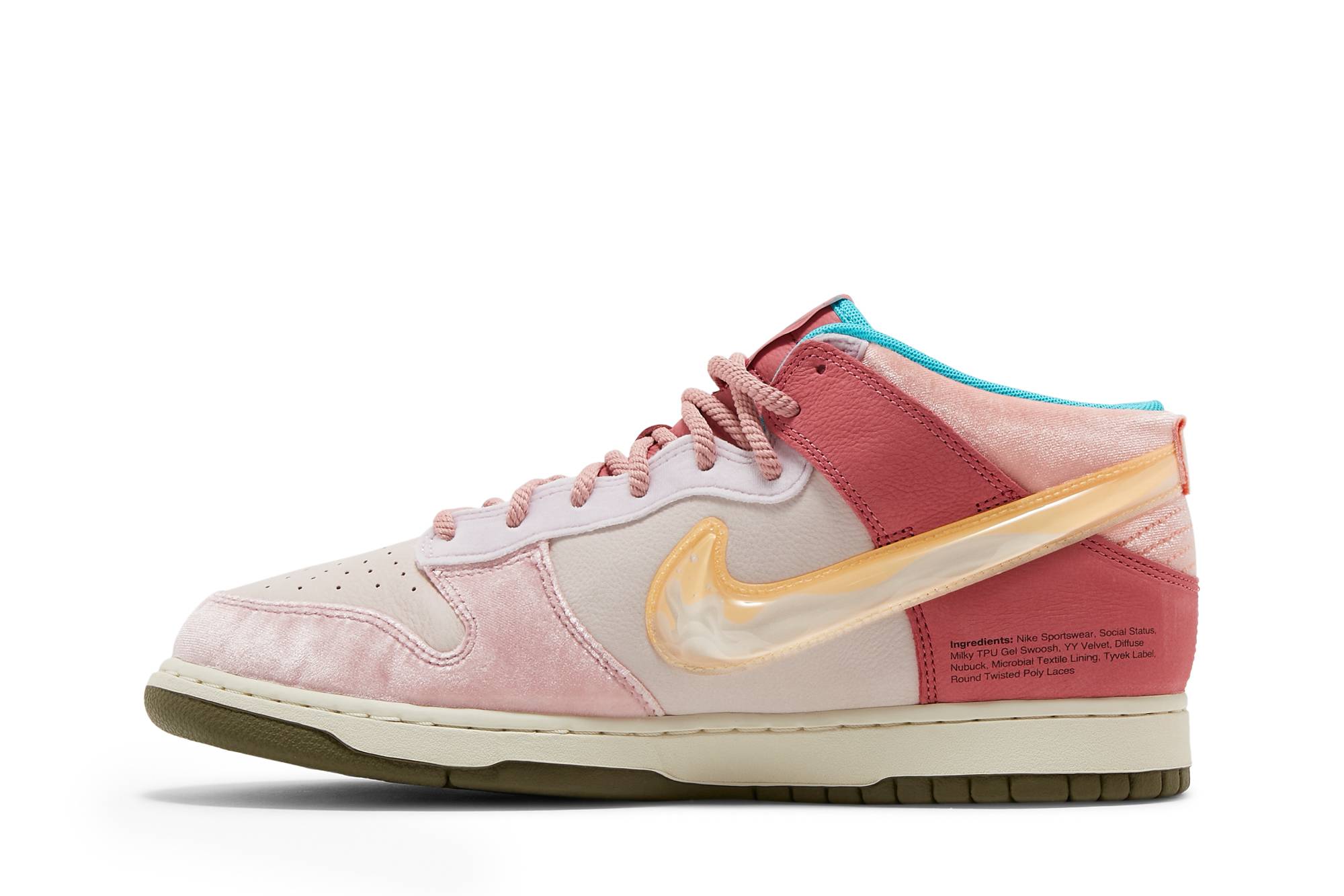 Social Status x Nike Dunk Mid Strawberry Milk DJ1173-600 Nicesnk
